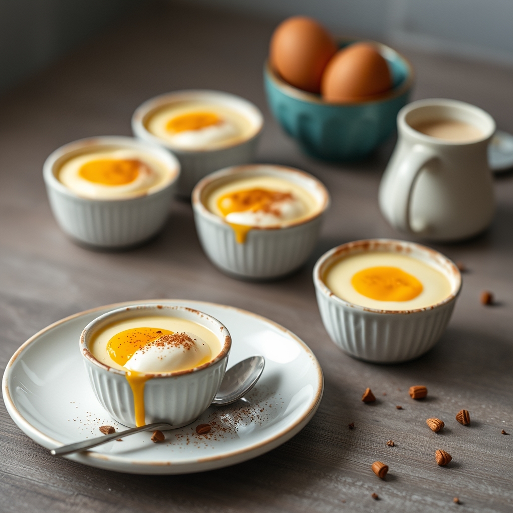 découvrez la recette gourmande de la crème aux œufs à la chicorée de laurent mariotte, un dessert onctueux et parfumé qu