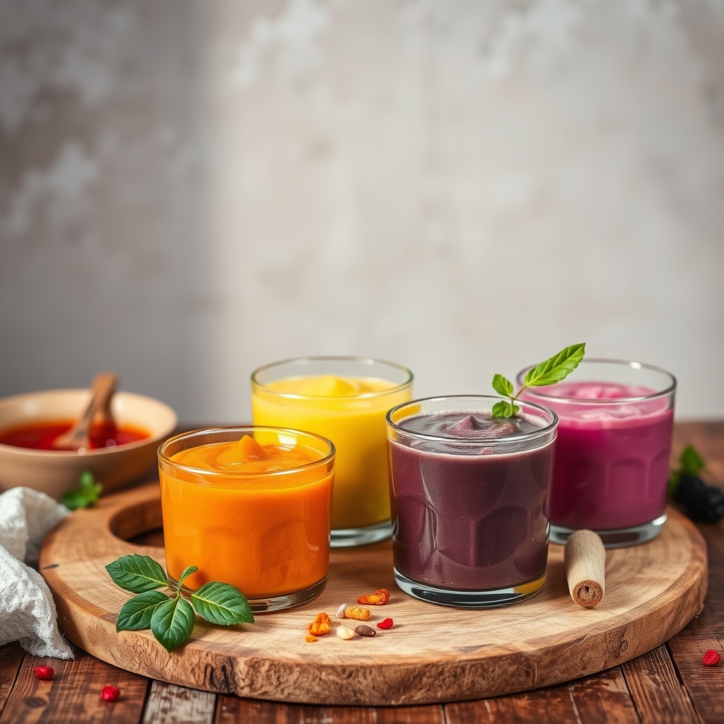 découvrez nos purées colorées, savoureuses et nutritives, parfaites pour égayer vos repas avec des ingrédients frais et