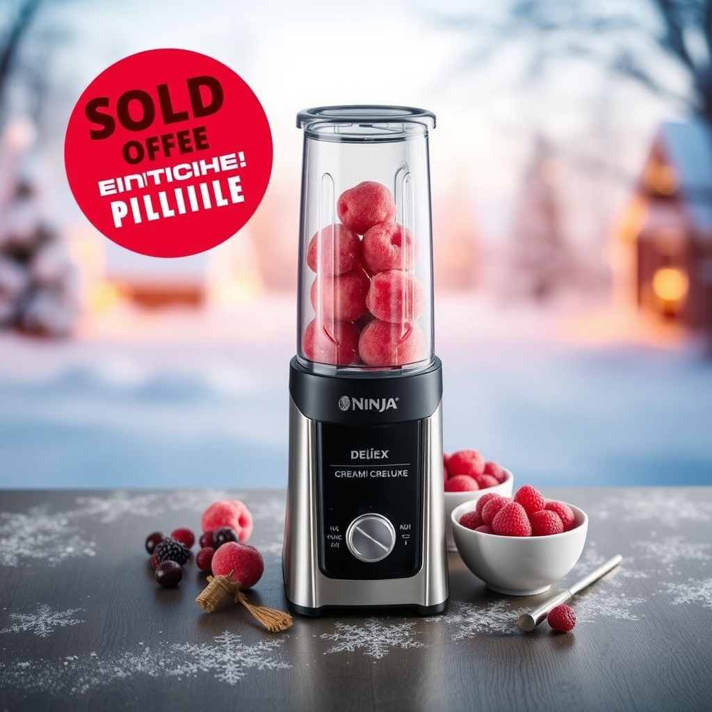 profitez des soldes d'hiver avec une offre spéciale sur la sorbetière ninja creami deluxe. préparez des glaces maison dé