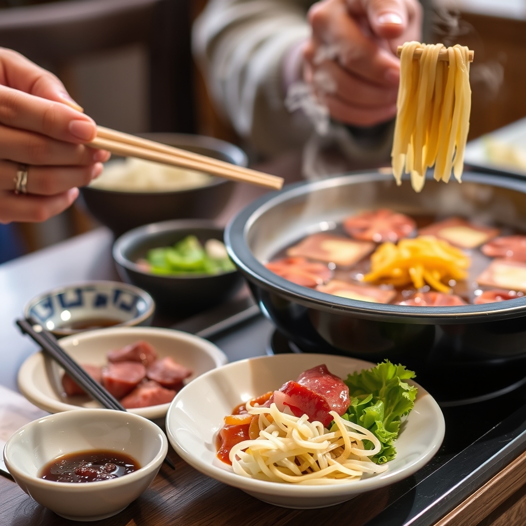 découvrez le shabu-shabu, un plat japonais savoureux où de fines tranches de viande et des légumes frais cuisent rapidem