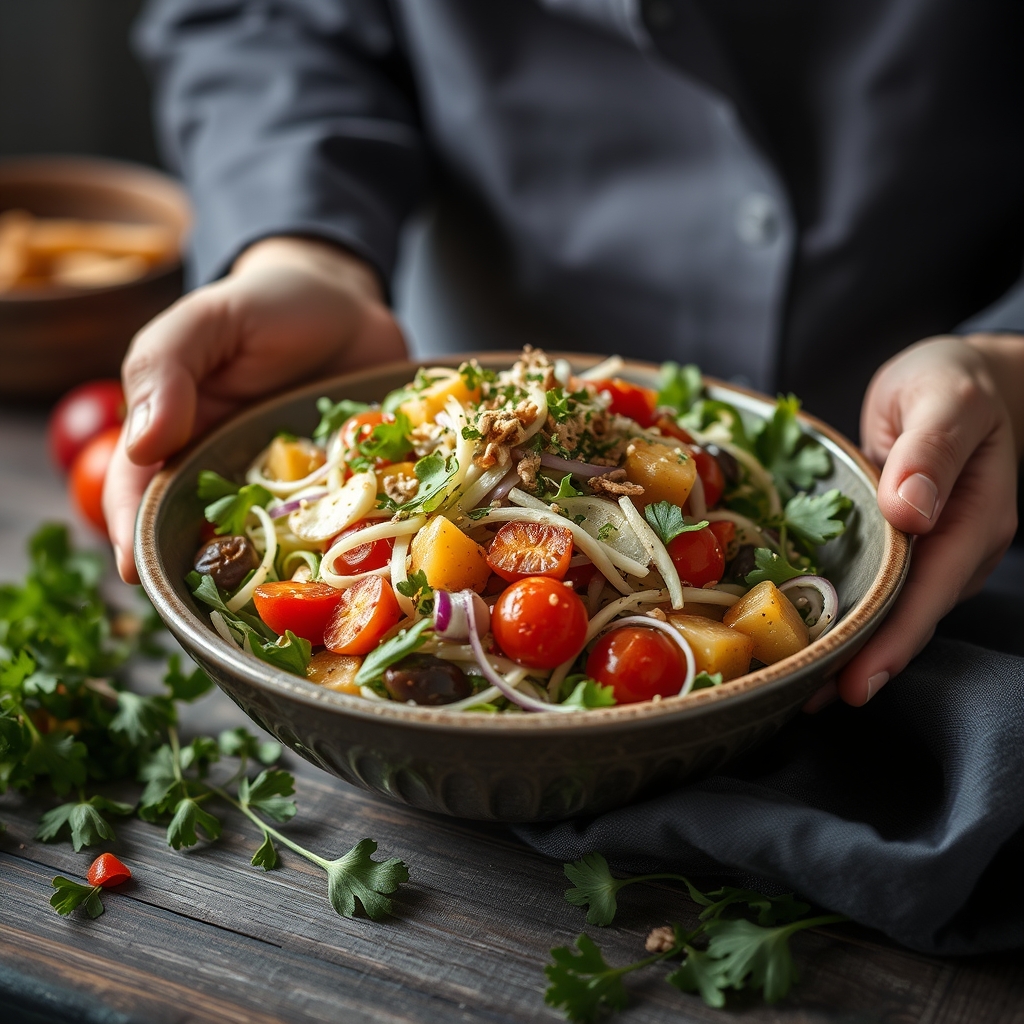 La recette traditionnelle de la salade de pissenlit revisité par ma mère